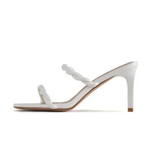 RAID Sameera Heeled Mule Sandals Slip-On in White